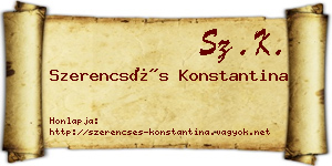 Szerencsés Konstantina névjegykártya